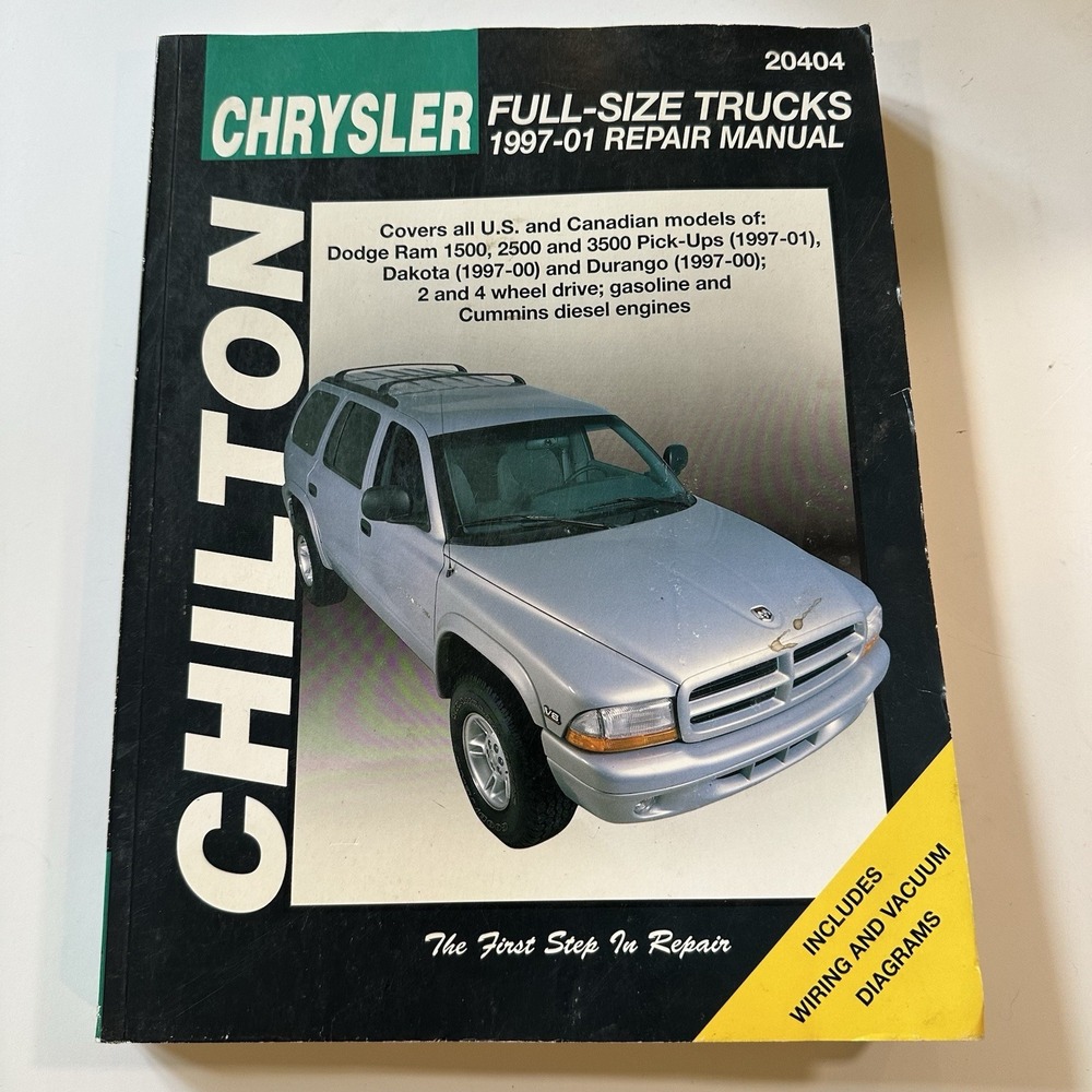 Chiltons Repair Manual Chrysler 20404 Full Size Trucks 97 -‎ 01